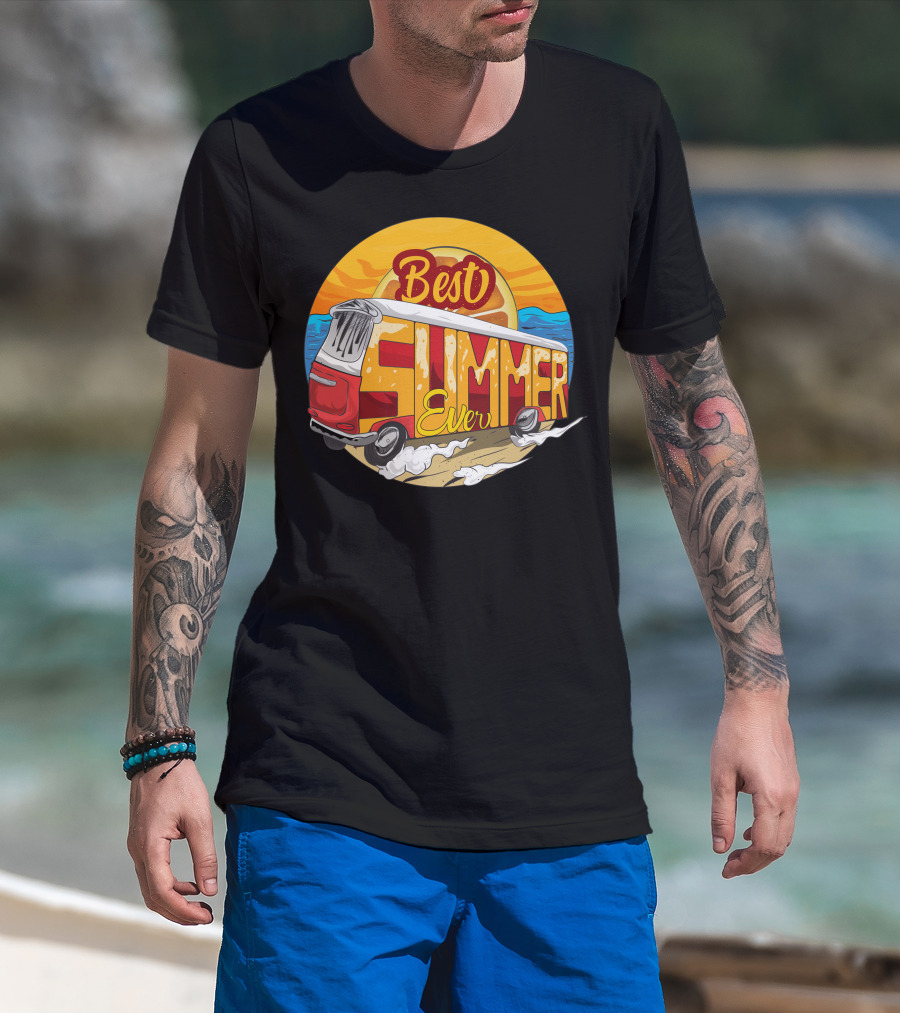 Best Summer Ever Beach Surf Van Adventure T-Shirt