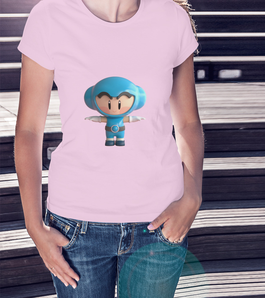 Crazy Arcade Dao Cute Character Blue T-Shirt
