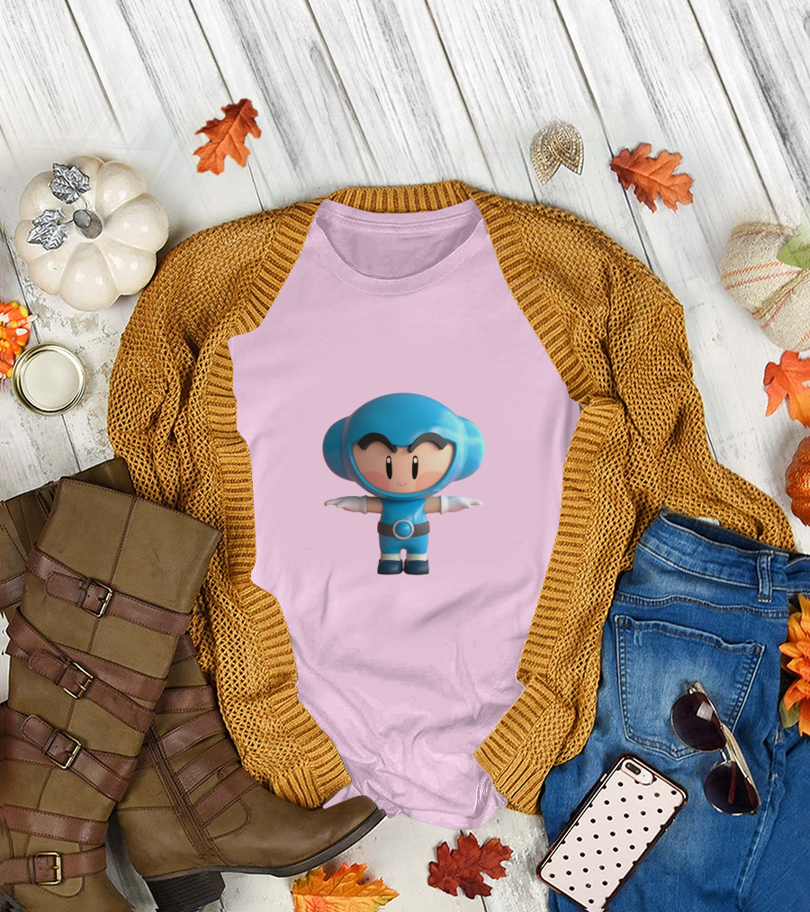 Crazy Arcade Dao Cute Character Blue T-Shirt