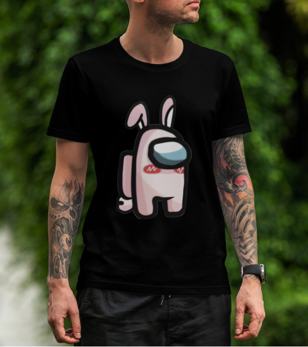 Among Us Bunny Costume Blush Fanart T-Shirt