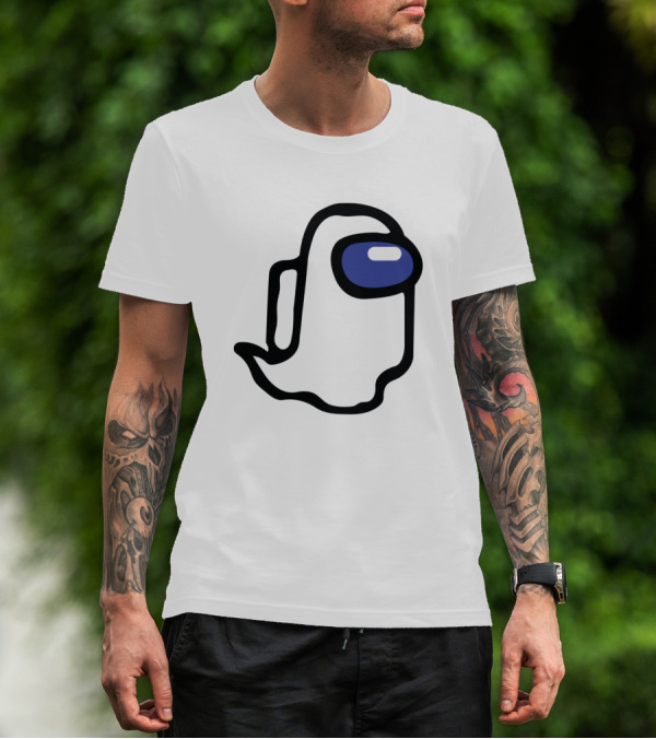 Among Us Ghost Character Minimalist T-Shirt