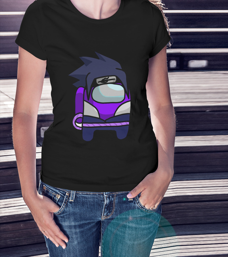 Among Us Ninja Sasuke Crossover Purple Crewmate Warrior T-Shirt