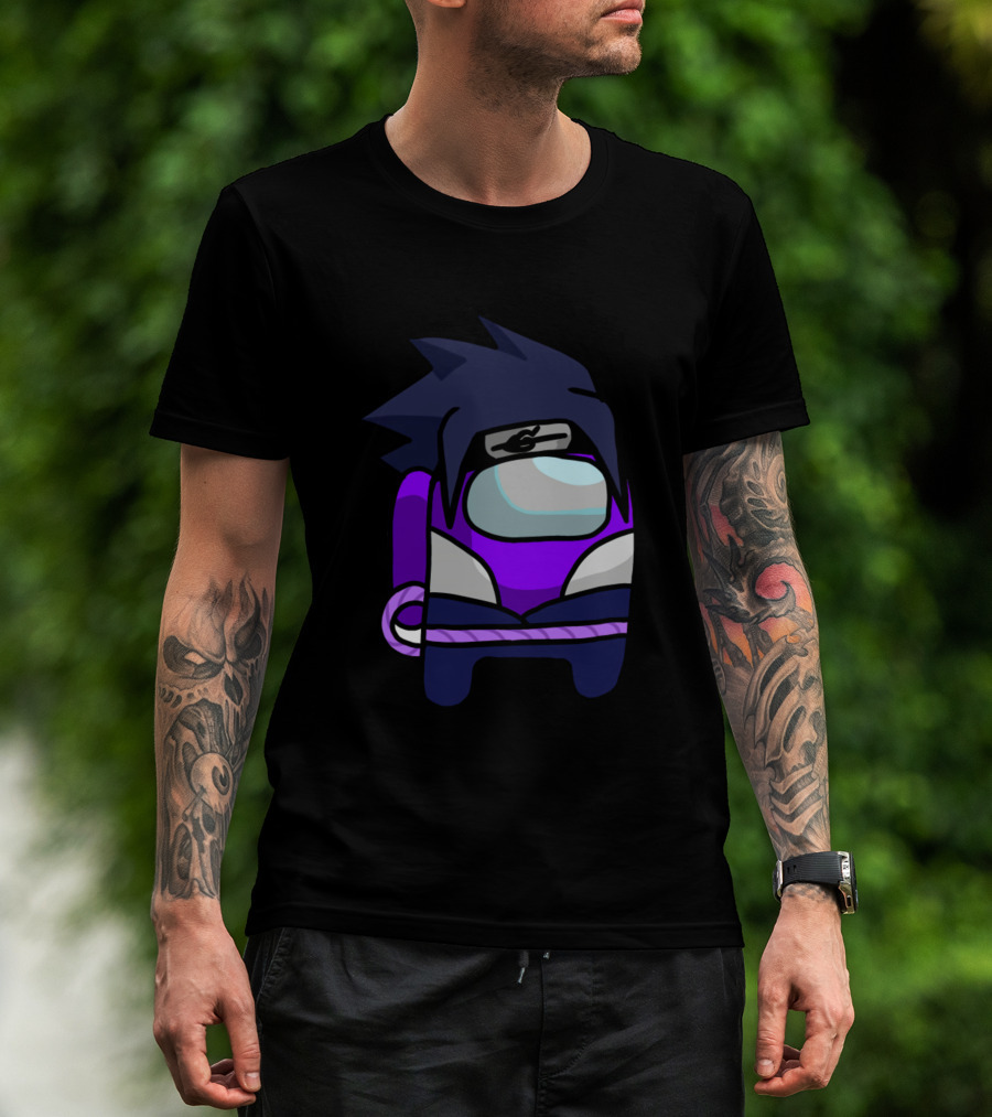 Among Us Ninja Sasuke Crossover Purple Crewmate Warrior T-Shirt