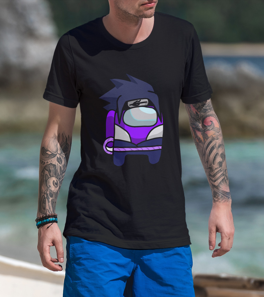 Among Us Ninja Sasuke Crossover Purple Crewmate Warrior T-Shirt