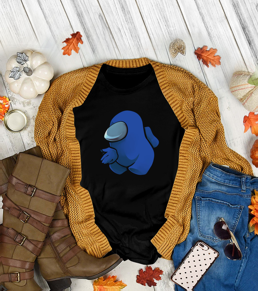 Sus Dark Blue Among Us Crewmate T-Shirt