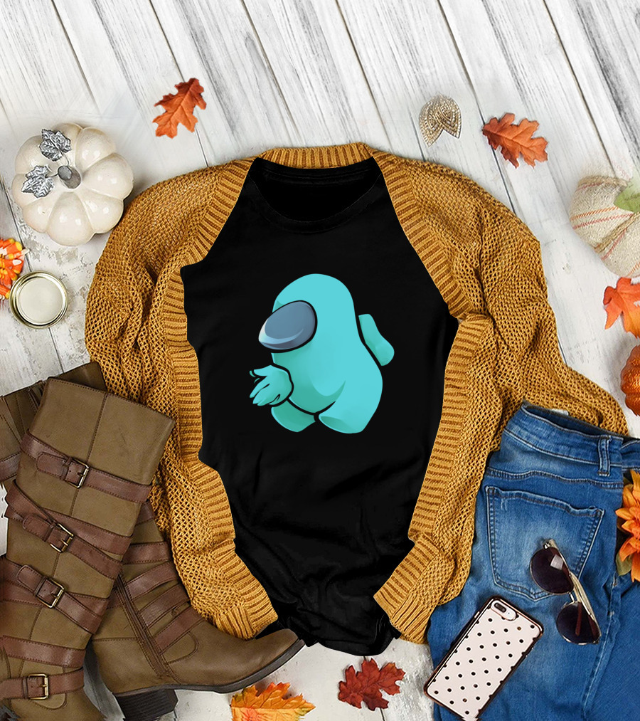 Sus Light Blue Crewmate Character T-Shirt