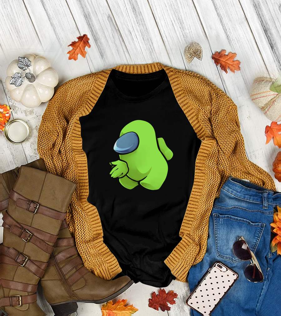 Sus Light Green Crewmate Character T-Shirt