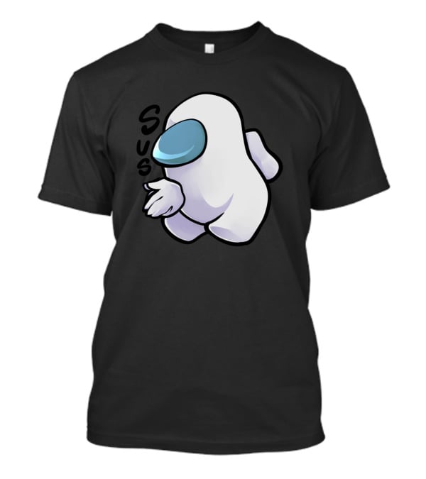 Sus White Among Us Character Crewmate T-Shirt