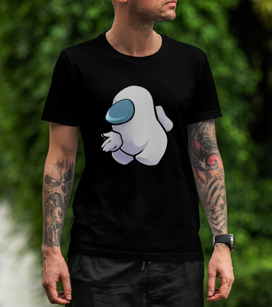 Sus White Among Us Character Crewmate T-Shirt