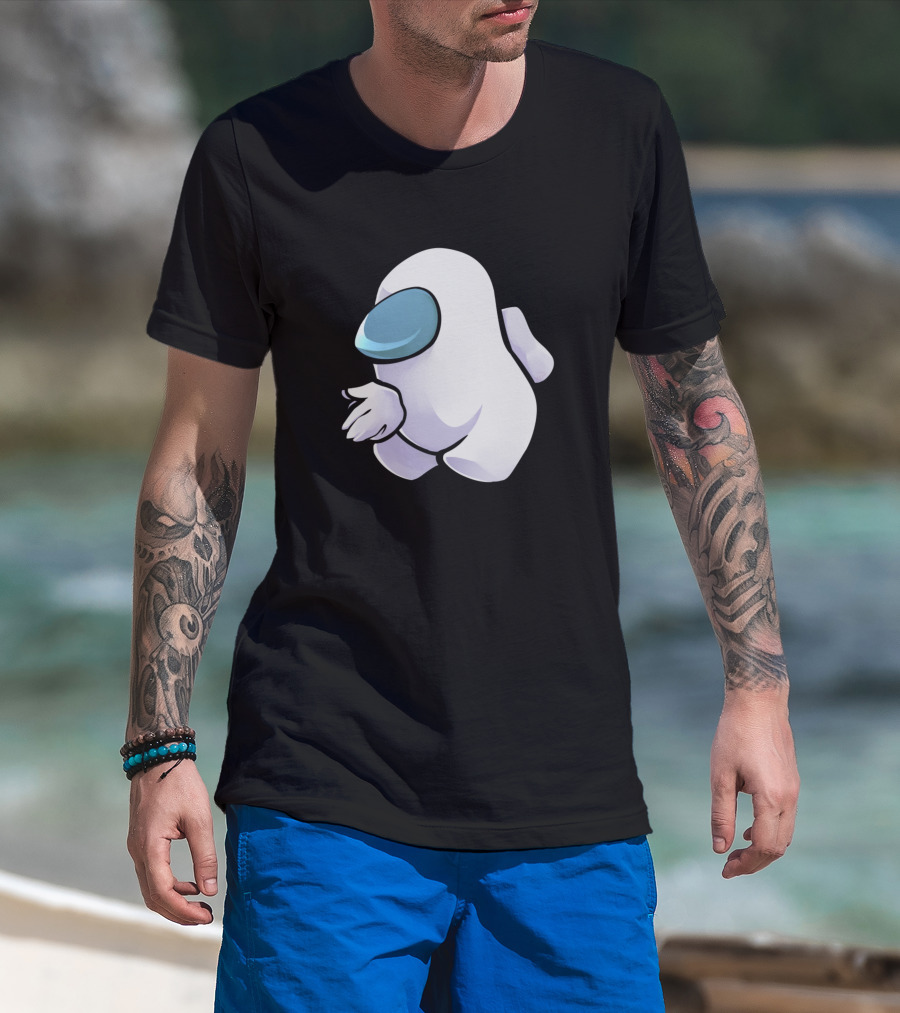 Sus White Among Us Character Crewmate T-Shirt