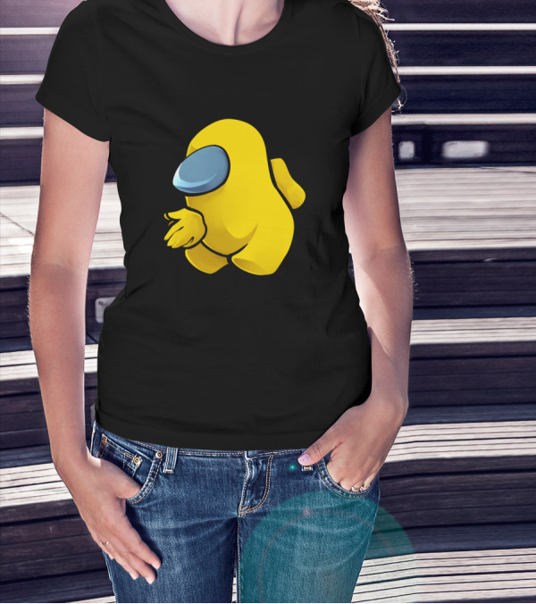 Sus Yellow Among Us Character T-Shirt
