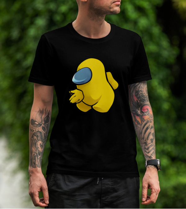 Sus Yellow Among Us Character T-Shirt