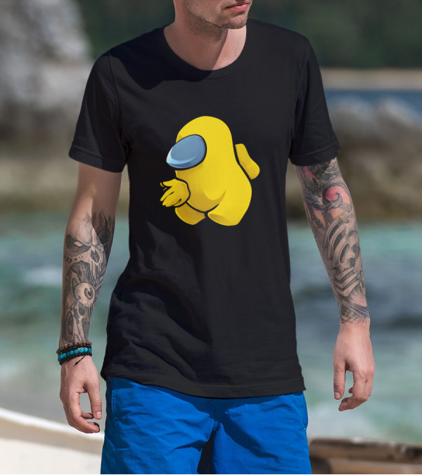 Sus Yellow Among Us Character T-Shirt