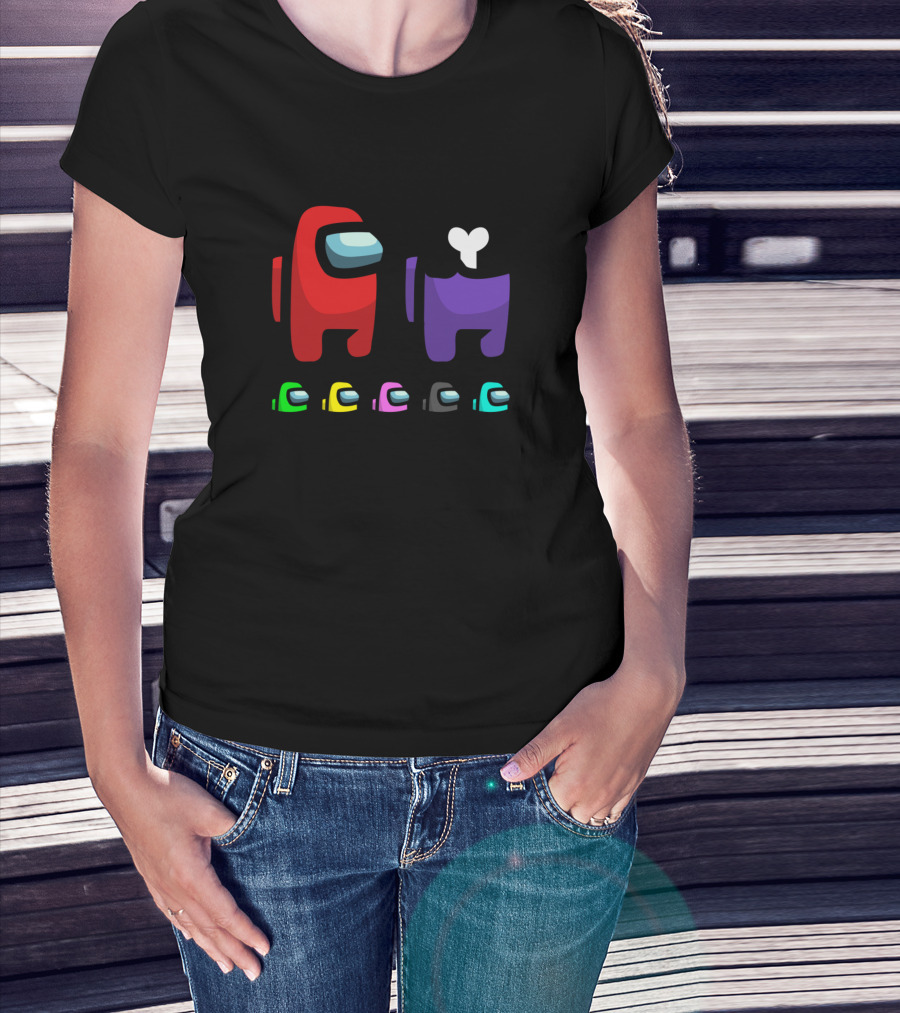 Vote Among Us Game Characters Crewmate And Impostor Iconic Scene T-Shirt