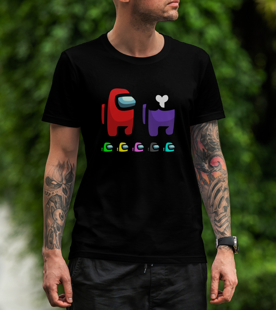 Vote Among Us Game Characters Crewmate And Impostor Iconic Scene T-Shirt