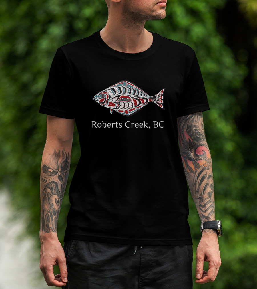 Roberts Creek BC Halibut Tribal T-Shirt