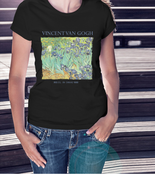 VINCENT VAN GOGH IRIS OIL ON CANVAS 1888 T-Shirt