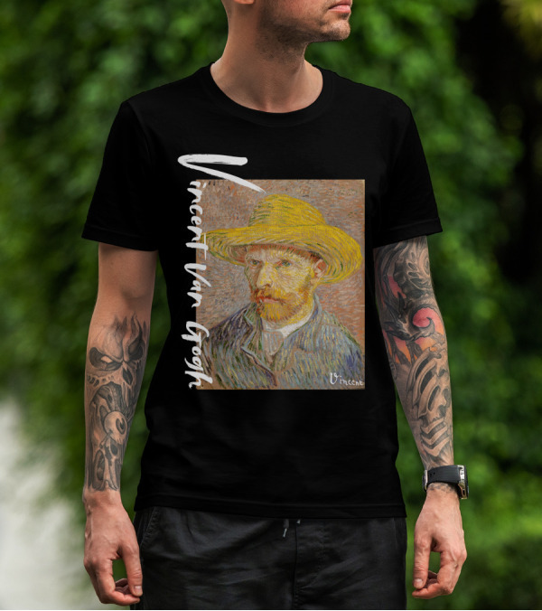 Vincent Van Gogh Self Portrait With Straw Hat Vincent T-Shirt