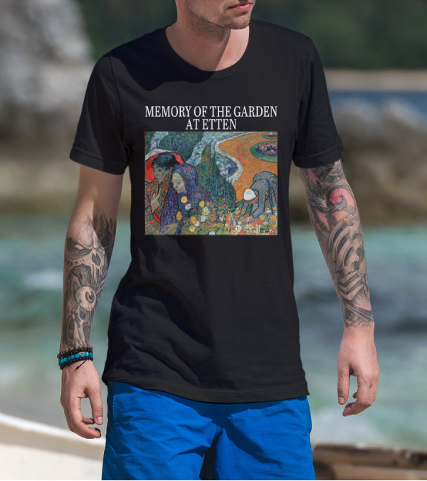 Memory Of The Garden At Etten Vincent Van Gogh Patterned Floral Scene T-Shirt