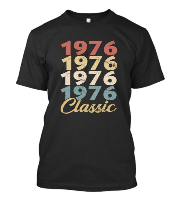 1976 Classic Vintage Retro Multicolor T-Shirt