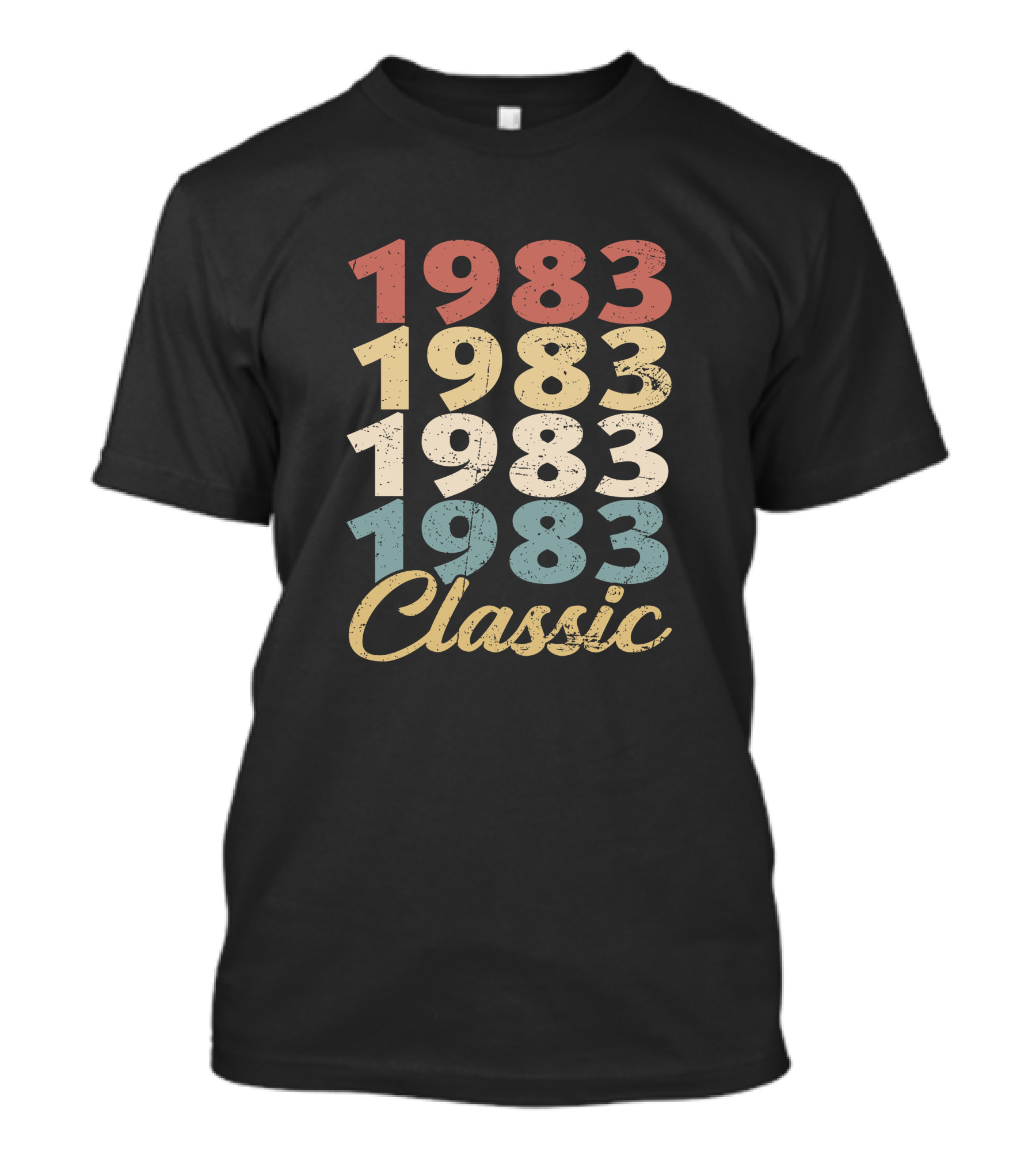 1983 Classic Vintage Style Multi-Color Retro Year T-Shirt