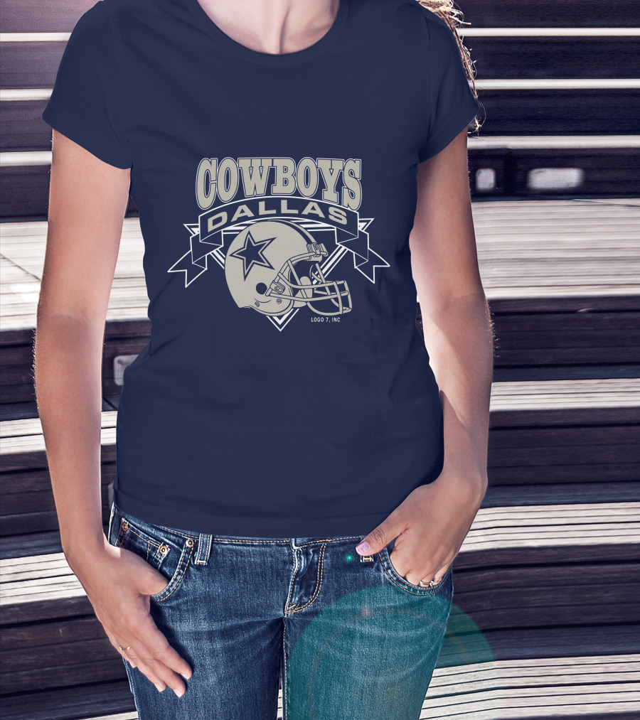 Dallas Cowboys Logo 7 Inc Helmet Star T-Shirt