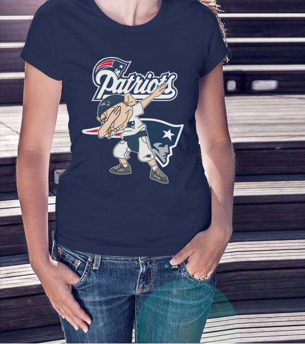 Patriots Dab Logo With Mascot And New England Patriot T-Shirt