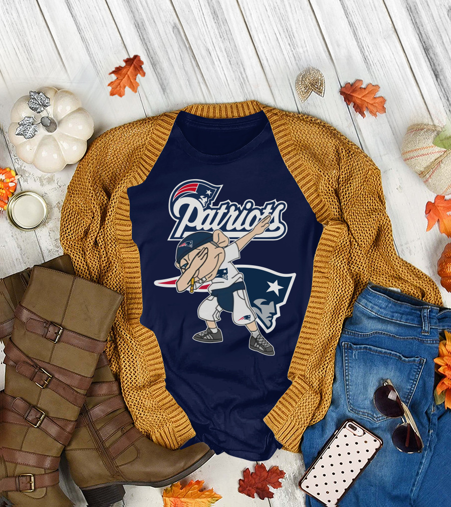 Patriots Dab Logo with Mascot and New England Patriot T-Shirt