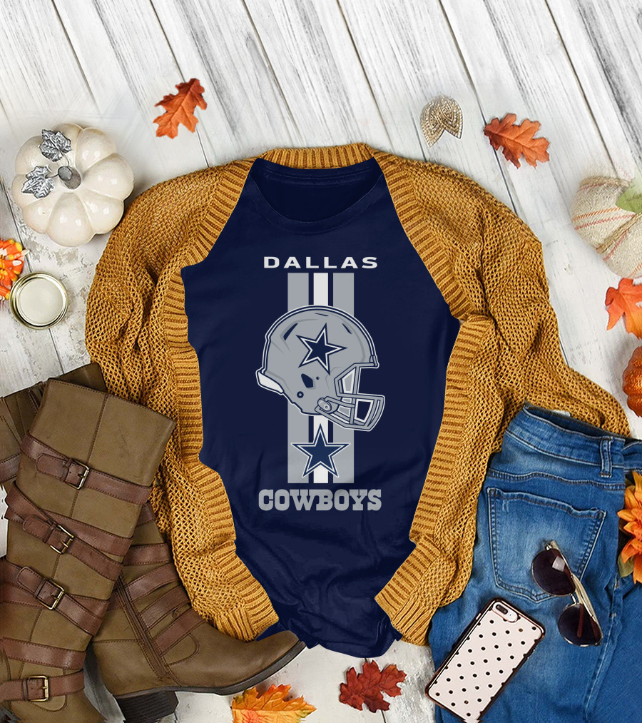 Dallas Cowboys Helmet Star Emblem T-Shirt