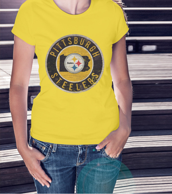 Pittsburgh Steelers Pennsylvania State Logo Circle T-Shirt