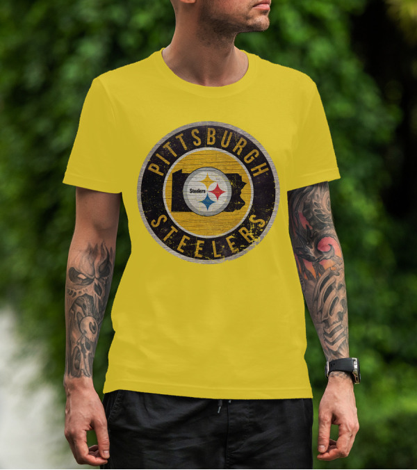 Pittsburgh Steelers Pennsylvania State Logo Circle T-Shirt