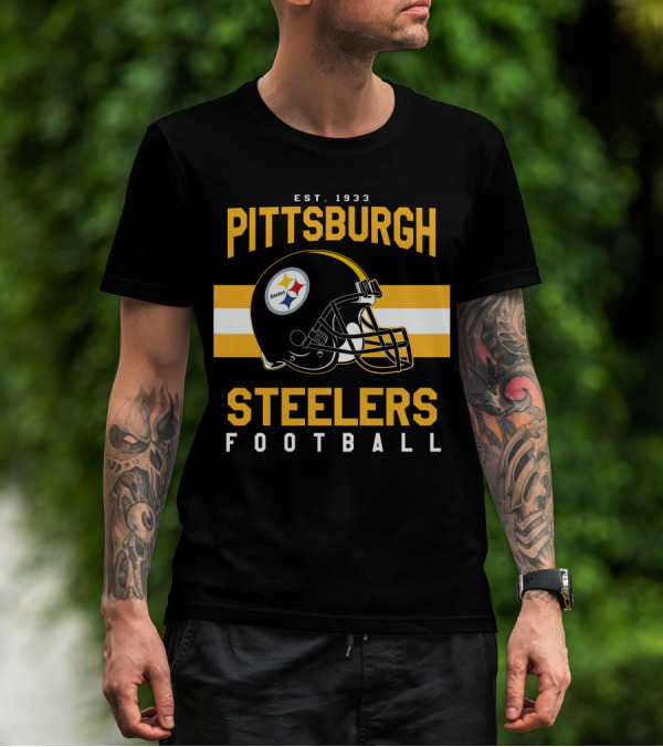 Pittsburgh Steelers Football Est. 1933 Helmet T-Shirt