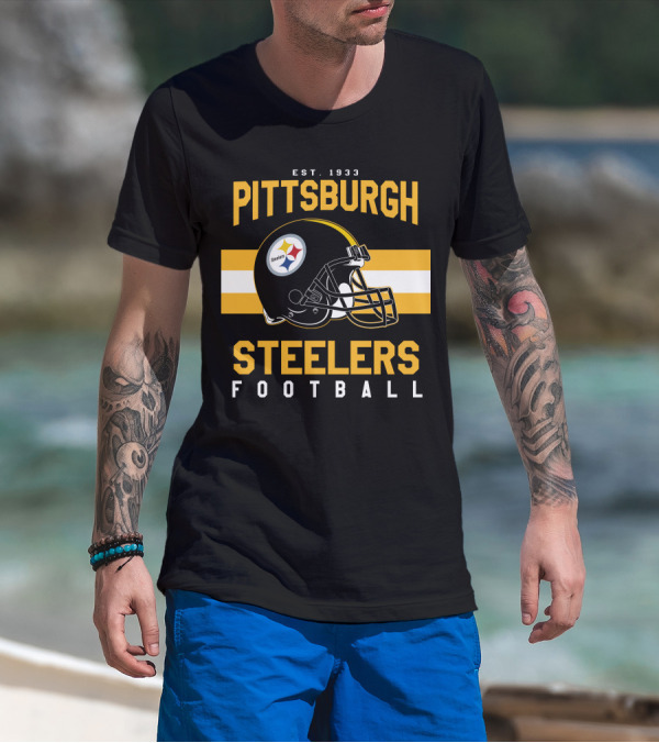 Pittsburgh Steelers Football Est. 1933 Helmet T-Shirt