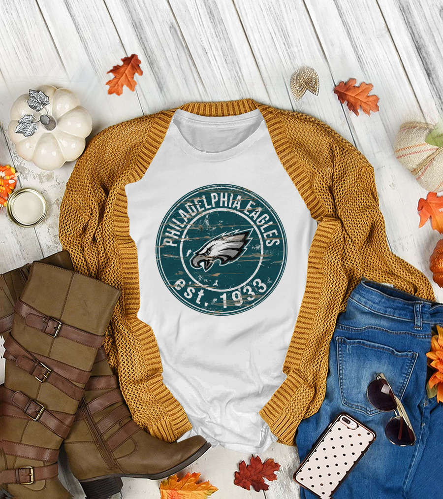 Philadelphia Eagles Vintage Logo Est. 1933 Retro Fan Gear T-Shirt