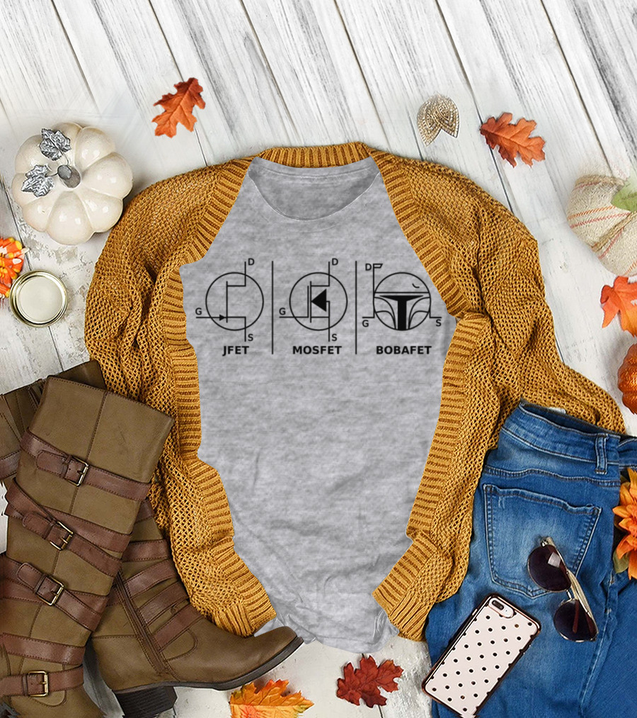 JFET MOSFET BOBAFET Circuit Symbols Humor Fandom T-Shirt