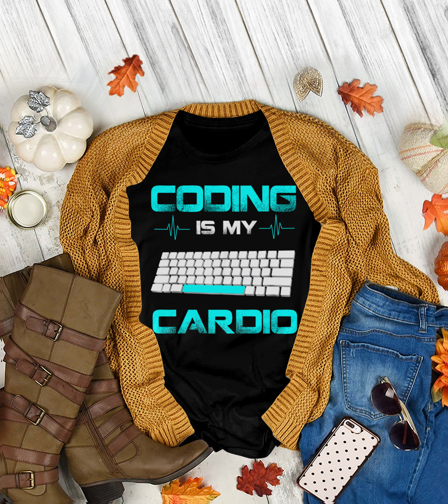 Mastering Keyboard Endurance: Coding Is My Cardio for Code Engineers T-Shirt