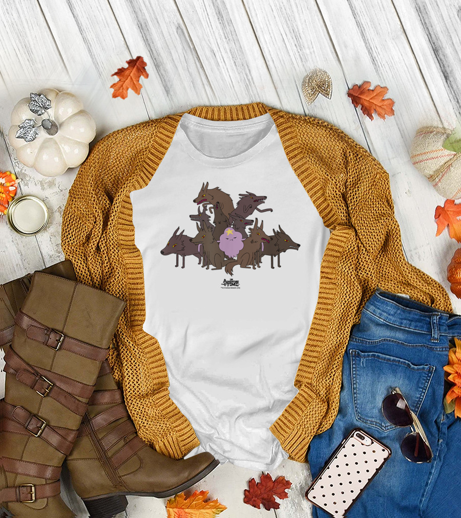 Adventure Time Lumpy Space Princess Surrounded by Wolves T-Shirt