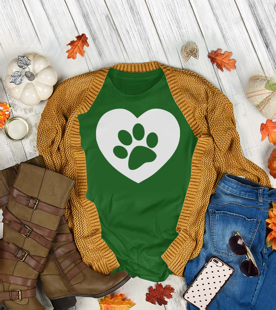 Heart Paw Animal Love T-Shirt