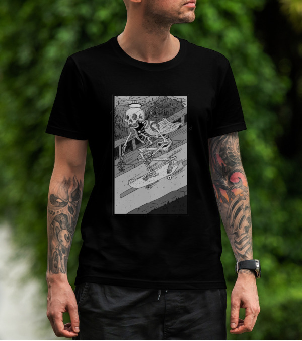 As Fast As You Can Skeleton Skateboarding 349048 T-Shirt