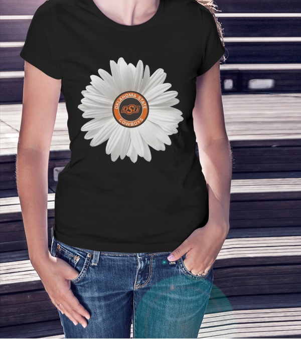 Oklahoma State Cowboys Fan Club Flower Emblem OSU T-Shirt