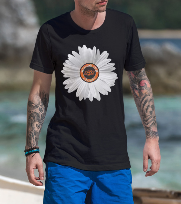 Oklahoma State Cowboys Fan Club Flower Emblem OSU T-Shirt