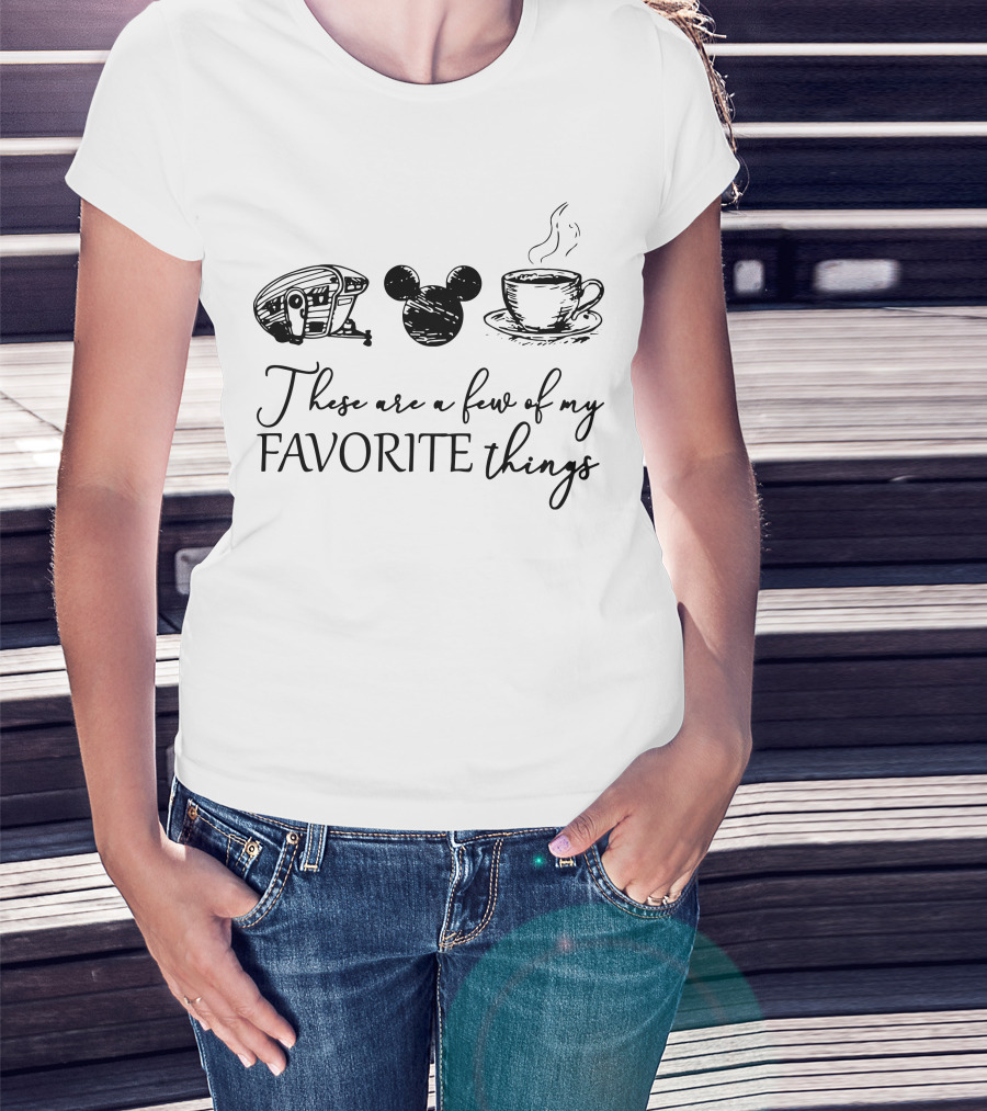 Camping Coffee Mickey Mouse These Are A Few Of My Favorite Things T-Shirt