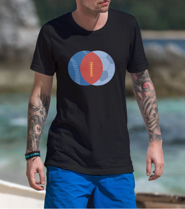 Baseball Soccer Football Venn Diagram All Sport 41978 T-Shirt