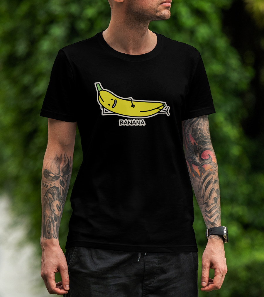 Happy Banana Relaxing Smiling Laying Down T-Shirt