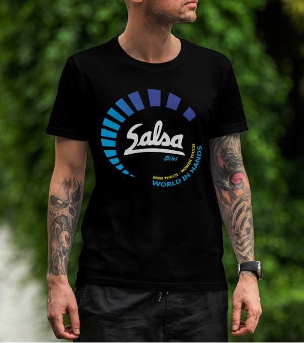 Salsa Bikes Men Touch Women Touch World In Hands T-Shirt