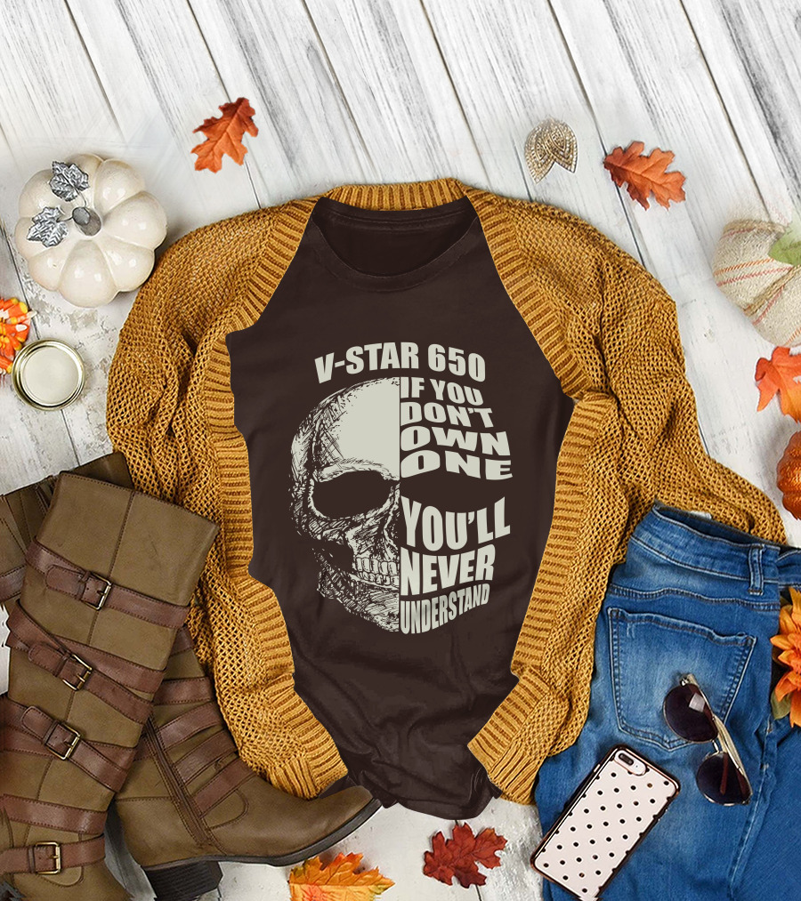 V-Star 650 If You Don't Own One You'll Never Understand Skull T-Shirt