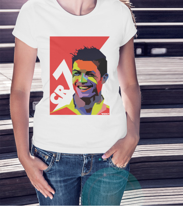 CR7 Colorful Soccer Icon T-Shirt
