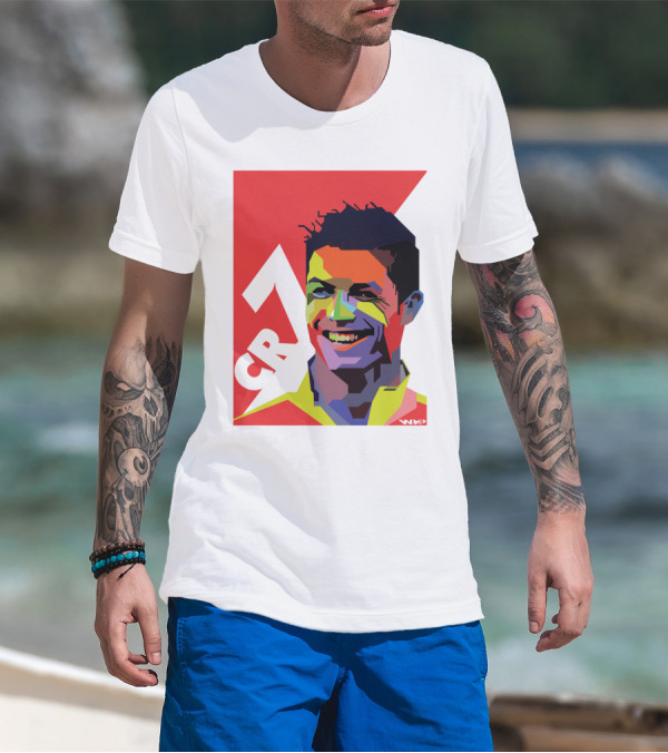 CR7 Colorful Soccer Icon T-Shirt