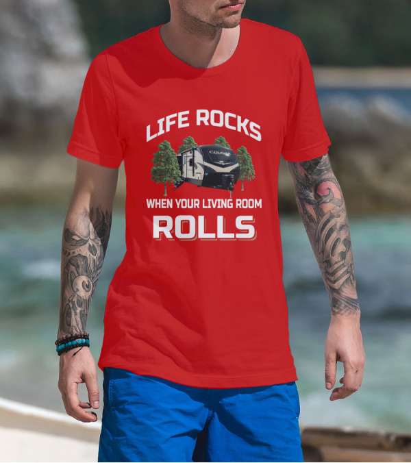 LIFE ROCKS WHEN YOUR LIVING ROOM ROLLS COUGAR 34TSB T-Shirt