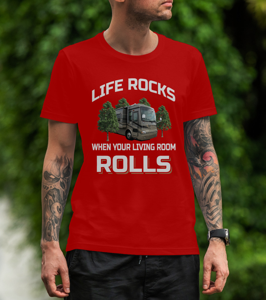 Life Rocks When Your Living Room Rolls Allegro Bus T-Shirt